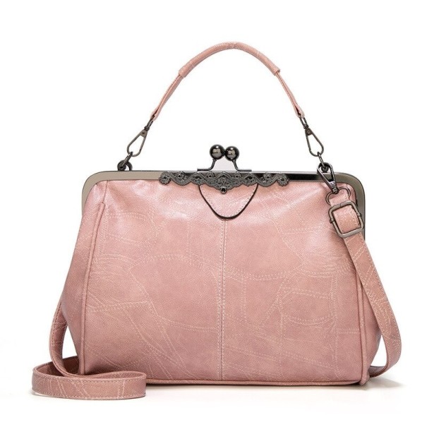 Borsa in pelle da donna M817 rosa