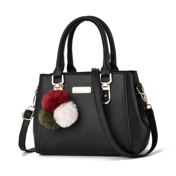 Borsa in pelle da donna M828 nero