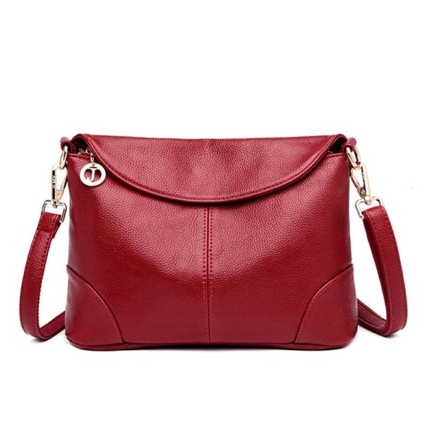 Borsa in pelle da donna M873 bordeaux