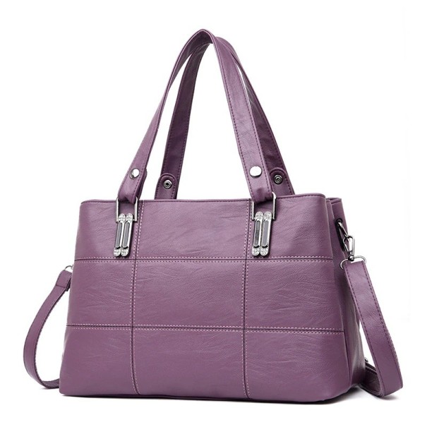 Borsa in pelle da donna M889 viola chiaro