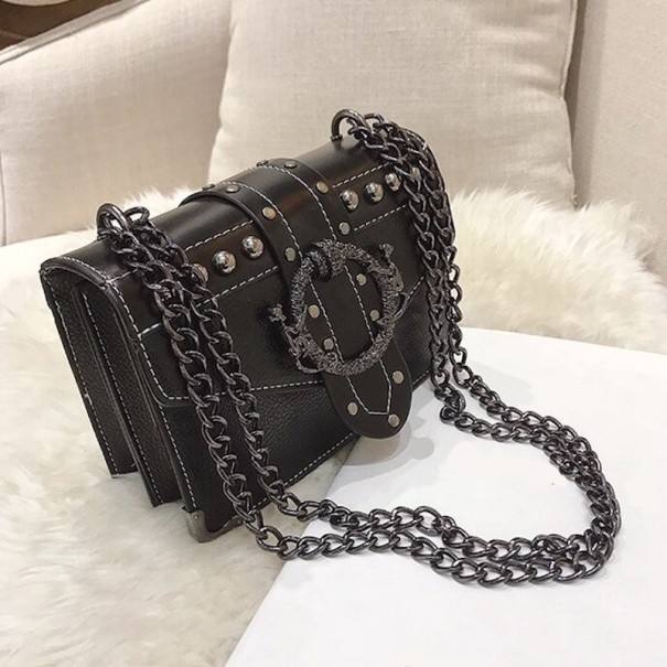 Borsa in pelle da donna M921 nero