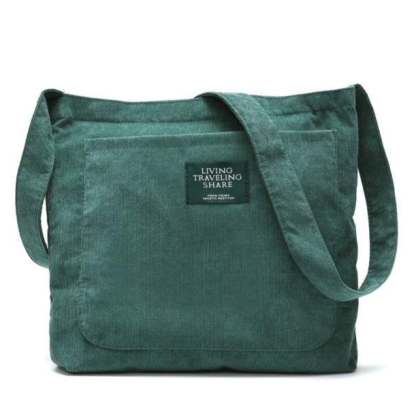 Borsa in tela da donna M1086 verde scuro