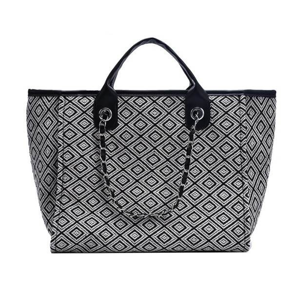 Borsa in tela da donna M1123 nero
