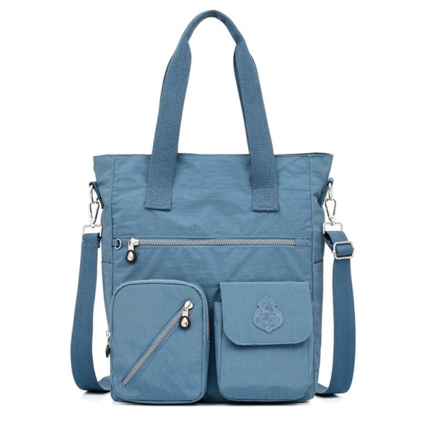 Borsa in tela da donna M1761 azzurro