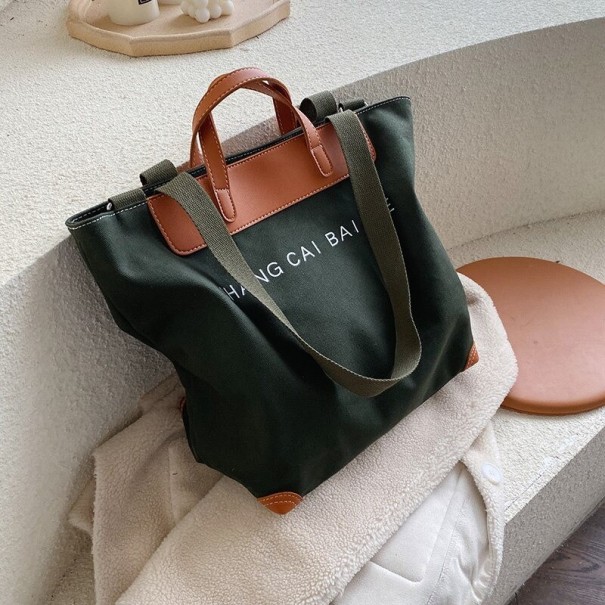 Borsa in tela da donna M998 verde militare