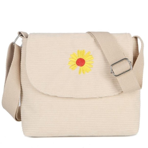 Borsa in velluto a coste da donna beige