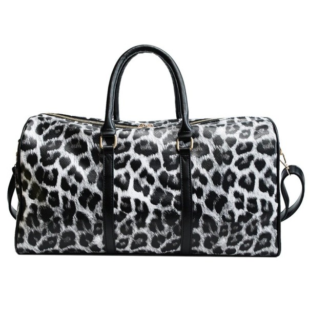 Borsa leopardata da donna T1155 bianco