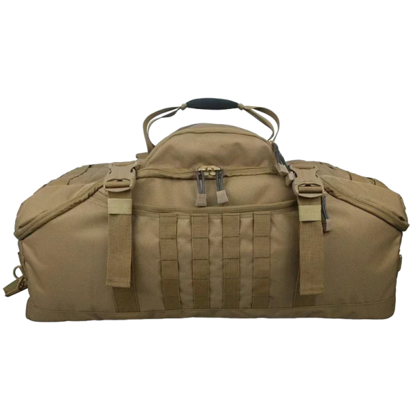 Borsa Militare Tattica Borsa da Campeggio Borsa di Grande Capacità Borsa Turistica con Diverse Tasche Zaino Militare 40 l Impermeabile 50 x 25 x 26 cm marrone