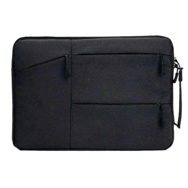 Borsa per notebook, per notebook fino a 13,3", con tasche laterali nero