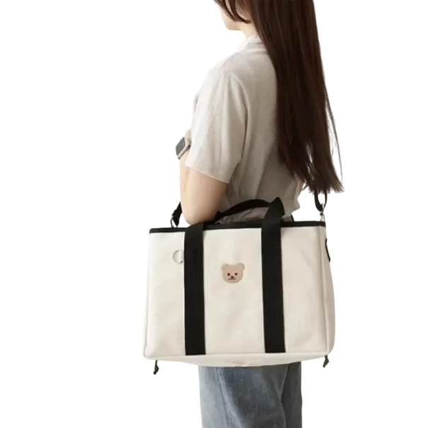 Borsa per pannolini 34x24x14 cm Borsa per il cambio per mamme Borsa da viaggio per articoli per bambini Organizzatore per passeggino per madre e bambino nero