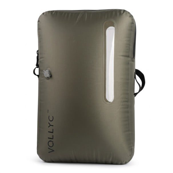 Borsa sottovuoto per abbigliamento riutilizzabile compressa 55 l, nylon impermeabile 70D con TPU, oliva, per viaggiare in valigia e zaino 1