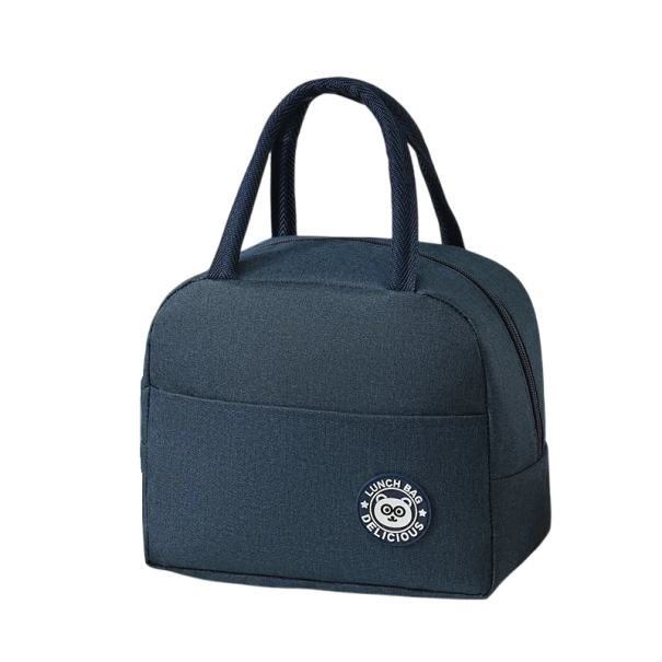 Borsa termica 22x14x19 cm Borsa per il pranzo portatile neutra Borsa isolante piccola per cibo Bevande Picnic Lavoro Compatta e leggera blu