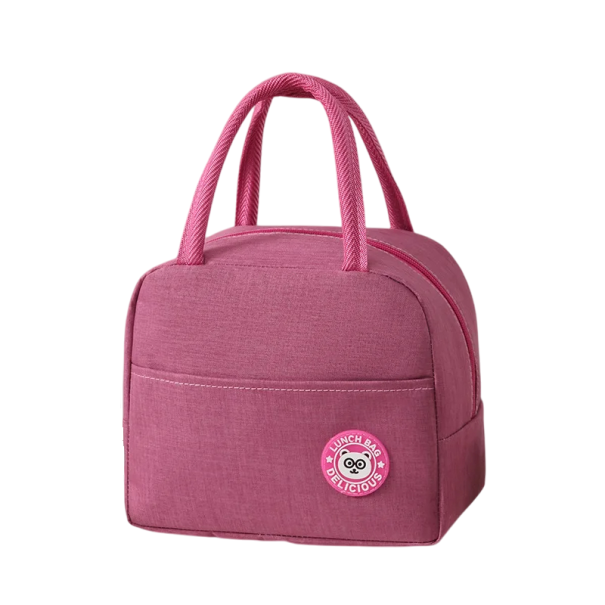 Borsa termica 22x14x19 cm Borsa per il pranzo portatile neutra Borsa isolante piccola per cibo Bevande Picnic Lavoro Compatta e leggera rosa