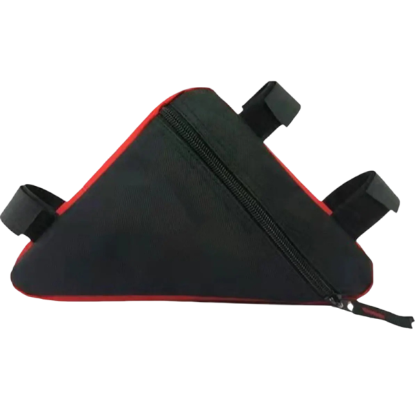 Borsa triangolare impermeabile per telaio bici 24 x 18 x 18 cm Borsa ciclistica spaziosa per bici Borsa da telaio per bicicletta rosso