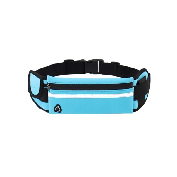 Borsetă sport unisex pentru alergare și ciclism cu curea reglabilă 70-120 cm pentru telefon mobil și obiecte mici albastru