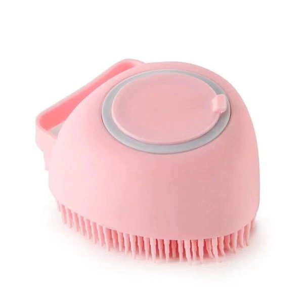 Børste med hjerteformet sæbedispenser rosa