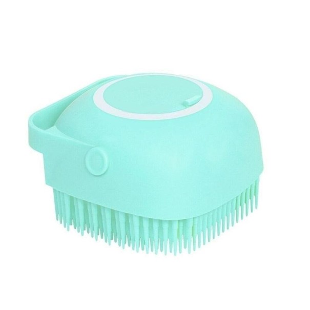 Borstel met zeepdispenser turquoise