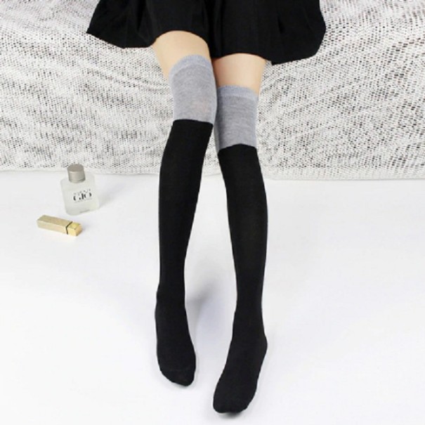 Botas altas hasta la rodilla de mujer en dos tonos gris