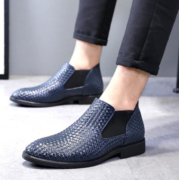 Botas Chelsea para hombre A1848 azul oscuro 43