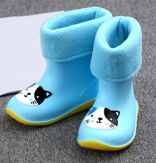 Botas de agua aislantes para niños azul 27