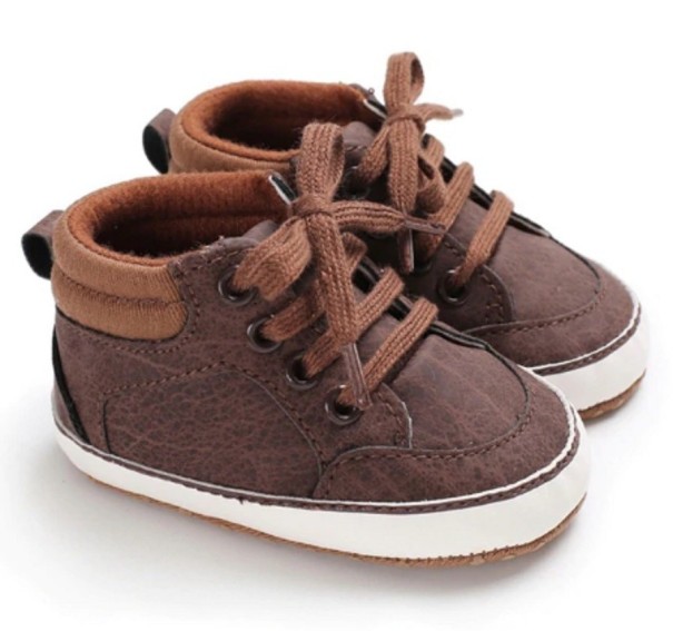 Botas de cano curto para rapazes Lucas castanho 0-6 meses
