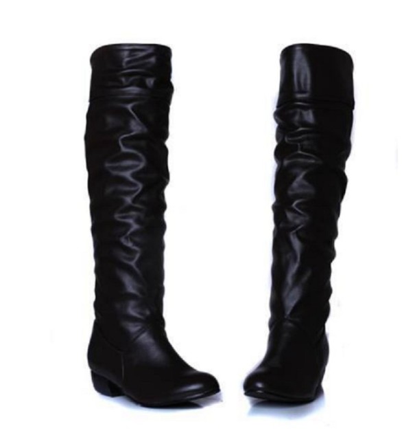 Botas de Inverno de Couro para Senhora J1819 preto 38