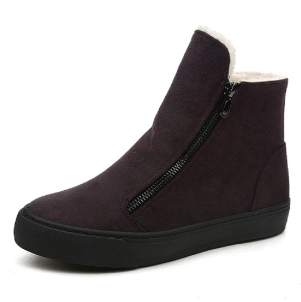 Botas de invierno de mujer con cremallera J1809 marrón 35