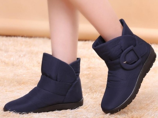 Botas de invierno de mujer con hebilla J2431 azul 37