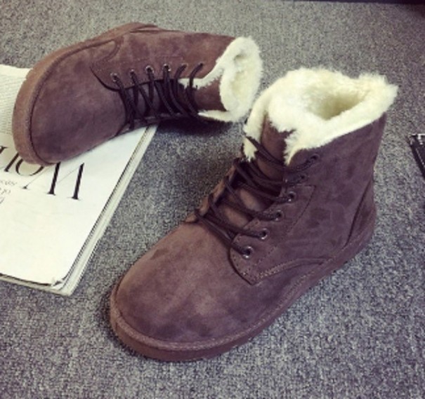 Botas de invierno para hombre con pelo J2685 marrón 35