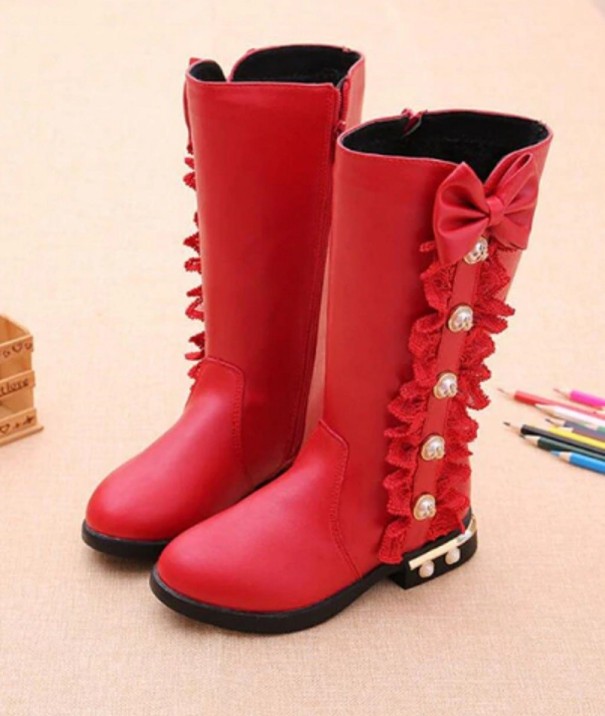 Botas de niña rojo 24,5 Botas de niña rojo 24,5