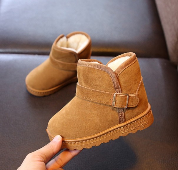Botas de niños con hebilla marrón 33