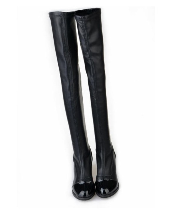 Botas de piel para mujer - Negro 36