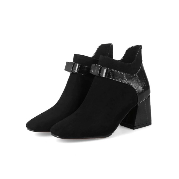 Botas de tornozelo femininas A647 preto 40