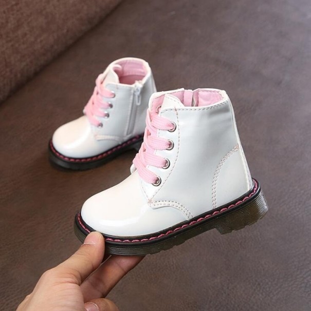 Botas de tornozelo para meninas branco 25