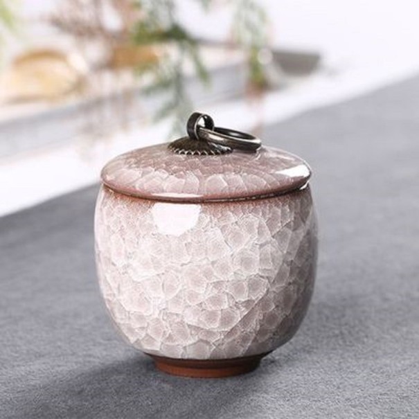 Bote de té de cerámica crema 2