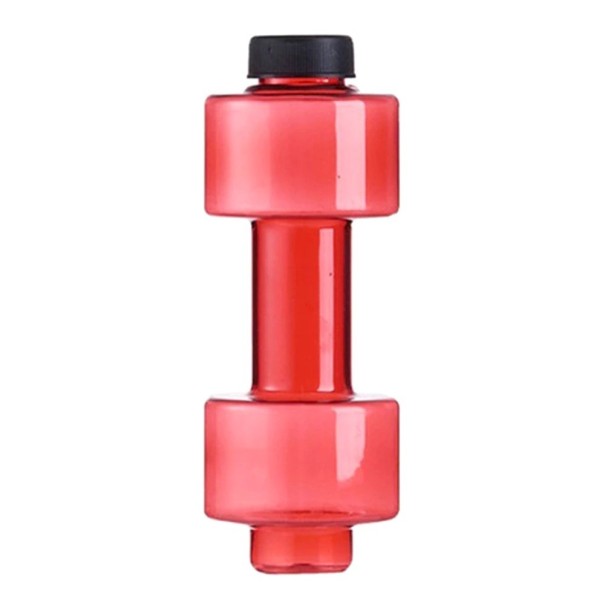 Botella de agua con forma de mancuerna de 550 ml rojo