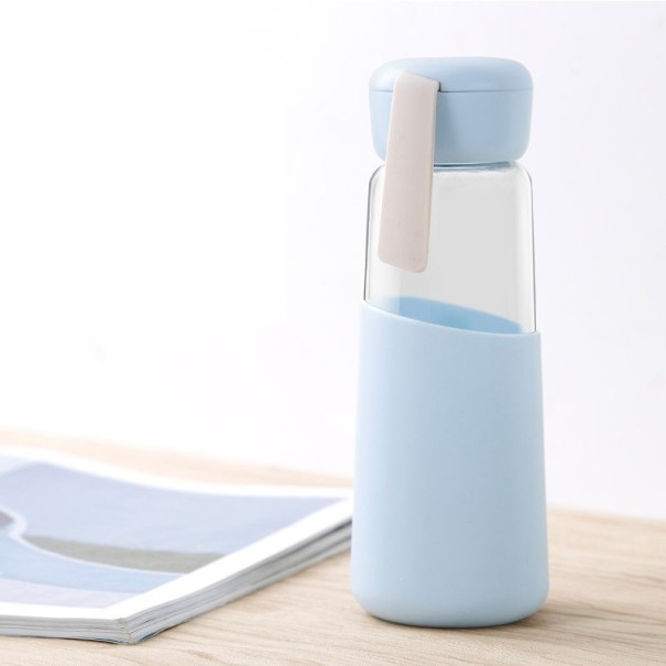 Botella de agua de viaje 400 ml azul claro