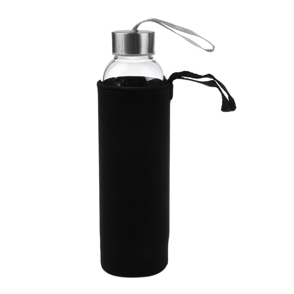 Botella de té con filtro negro