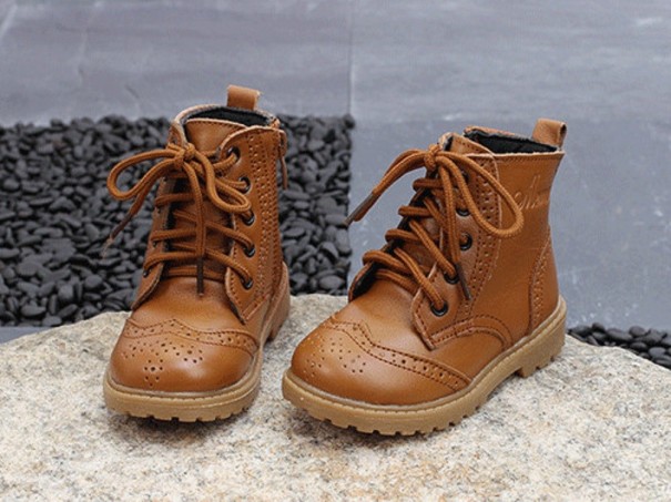 Botines de invierno para niños A1553 marrón 20