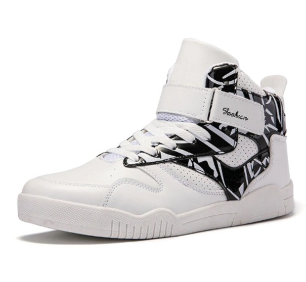 Botines de piel para hombre J2123 blanco-negro 43