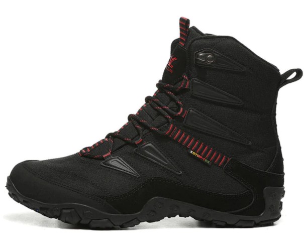Botines negro-rojo 38