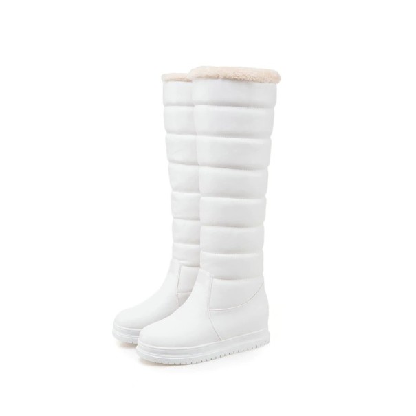 Bottes d'hiver à rayures pour femmes J1822 blanc 35