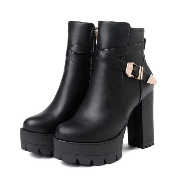 Bottes d'hiver à talon pour femmes 39