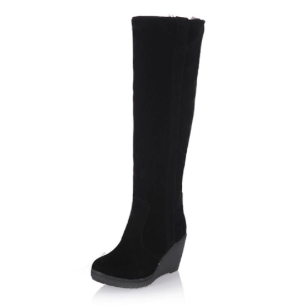 Bottes d'hiver pour femmes avec fourrure A1 noir 35
