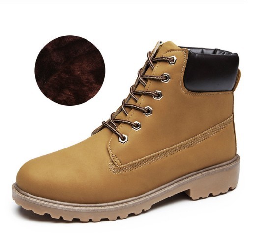 Bottes d'hiver pour femmes traper avec fourrure J3019 marron clair 37