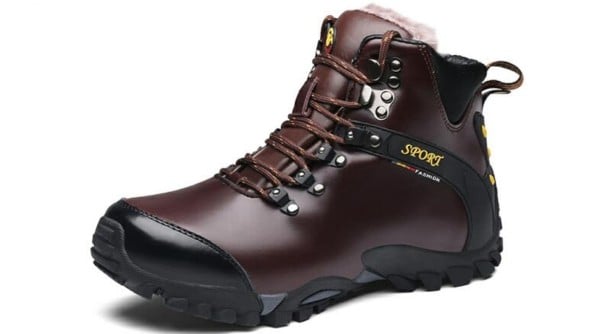 Bottes d'hiver pour hommes de luxe J1378 marron 40