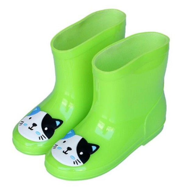 Bottes en caoutchouc pour enfants avec des animaux vert 25