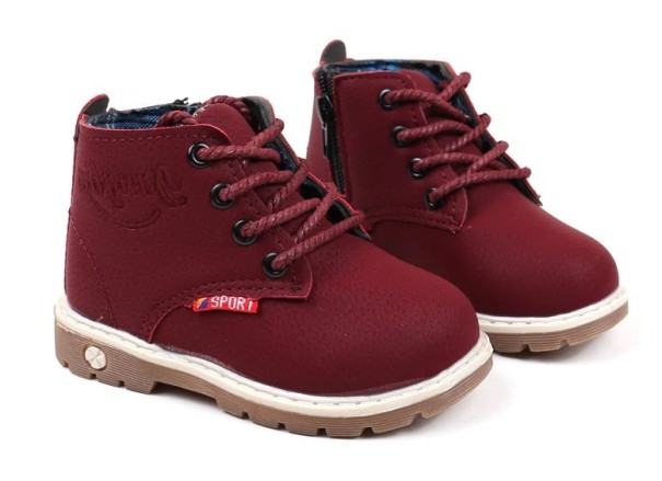 Bottes montantes pour enfants A1549 bordeaux 27