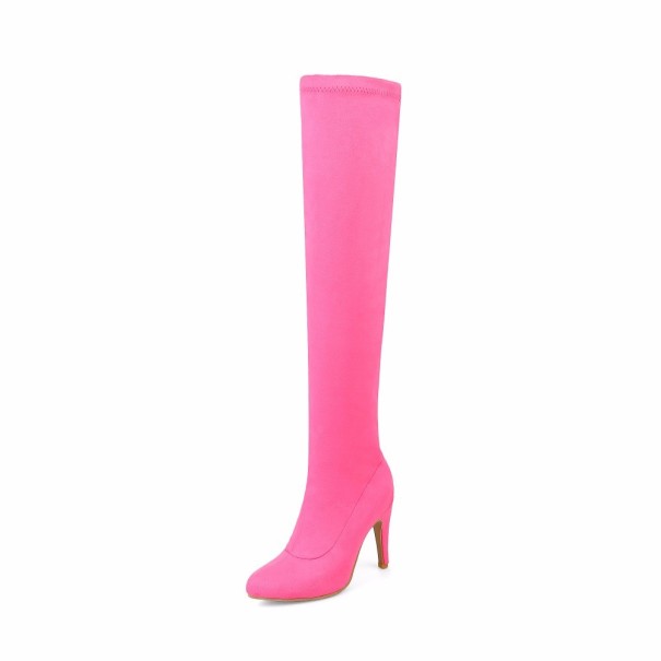 Bottes pour femmes au-dessus du genou J2817 rose foncé 34
