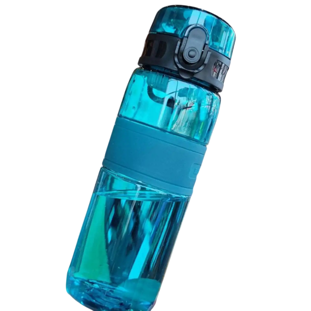 Bottiglia d'acqua 500 ml Leggera e resistente bottiglia sportiva da bere Bottiglia fitness idratante con tappo ermetico Design ergonomico Collo blu